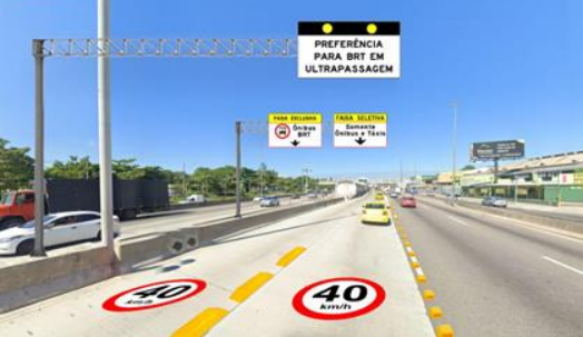 Os veículos que utilizarem as faixas exclusivas do corredor Transbrasil terão que reduzir a velocidade perto das estações - Reprodução