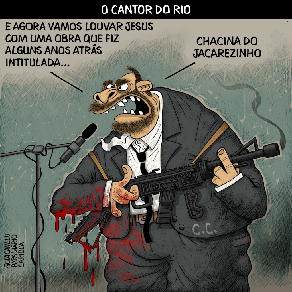 Charge de Jota Camelo - O Cantor do Rio