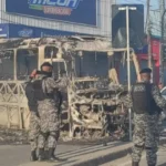 Criminosos queimaram ônibus em protesto por prisão de miliciano no Rio. Foto: Polícia Militar do Rio de Janeiro.