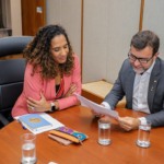 Anielle Franco, irmã de Marielle e Marcelo Freixo, padrinho político da ex-vereadora. Foto: Ascom/Embratur