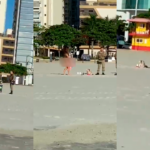 Mulher é flagrada nua praia de Balneário Camboriú (SC). Foto: reprodução