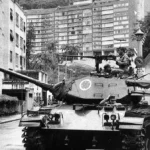 Tanque do exército para próximo à casa do presidente deposto, João Goulart, no Rio de Janeiro 31/03/1964. Foto: reprodução