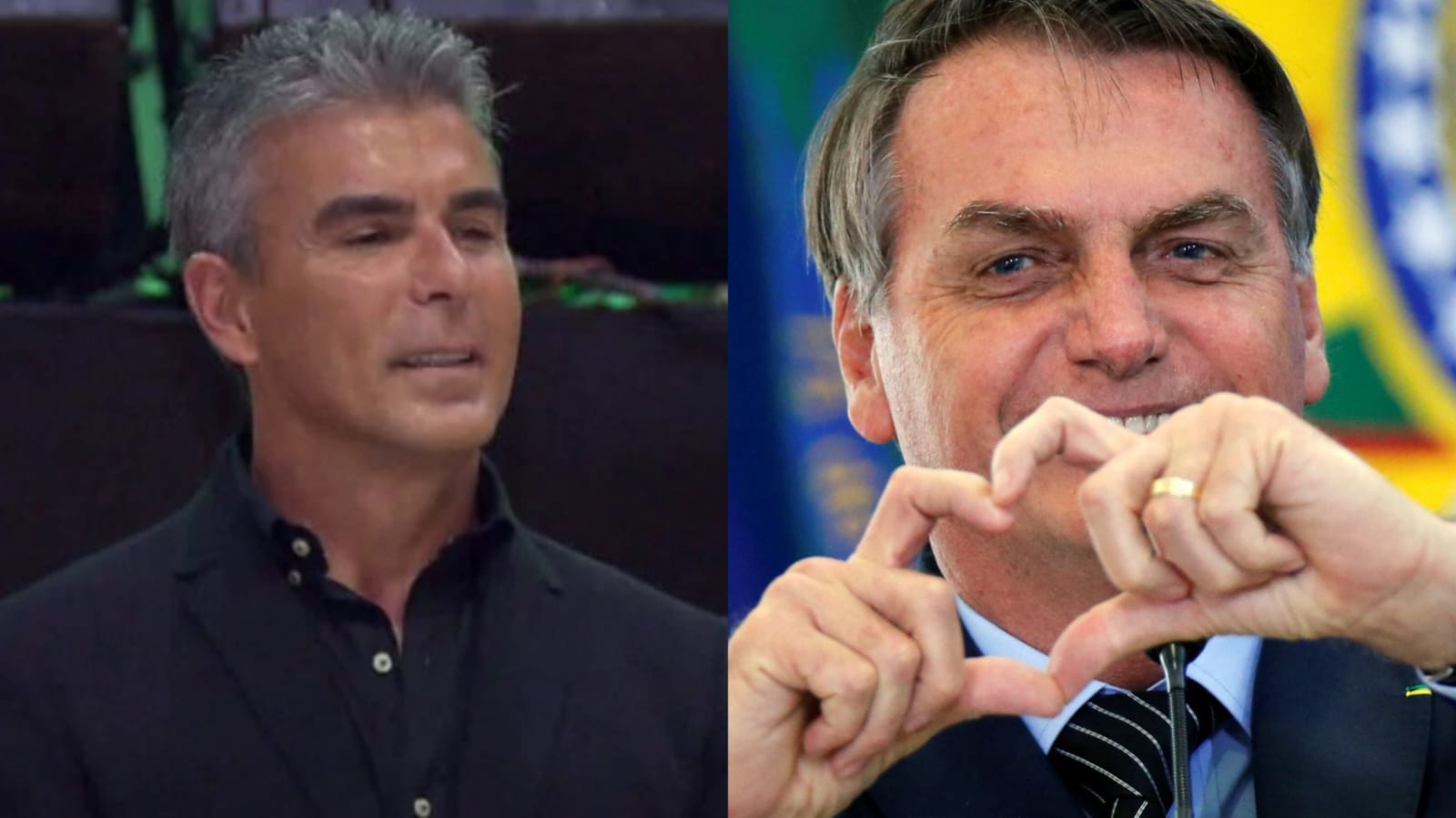 O bicheiro Rogério de Andrade, patrono da Mocidade Independente de Padre Miguel, receberá Bolsonaro na quadra da escola. Fotomontagem