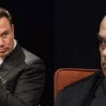 Elon Musk e Alexandre de Moraes. Foto: Reprodução