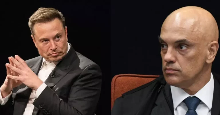 Elon Musk e Alexandre de Moraes. Foto: Reprodução