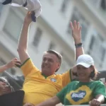 Jair Bolsonaro durante ato na Avenida Paulista. (Foto: Maria Isabel Oliveira)