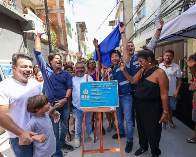 Inauguração das obras do Morar Carioca na Estrada do Meringuava, na Taquara - Foto: Divulgação