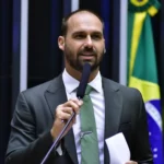 Eduardo Bolsonaro (PL-RJ), deputado federal que está sendo processado por policiais. Reprodução