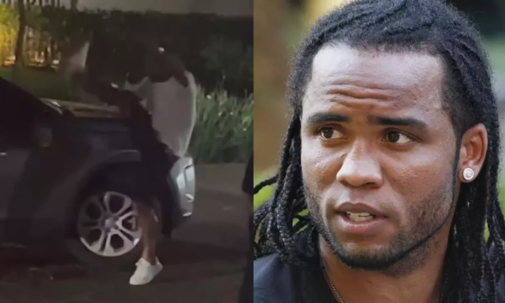 Ex-jogador Carlos Alberto quebra carro em condomínio no Rio de Janeiro. Foto Reprodução