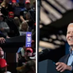 Fotomontagem (Instagram Donald Trump e Joe Biden) - Democrata reduz vantagem do republicano em pesquisa