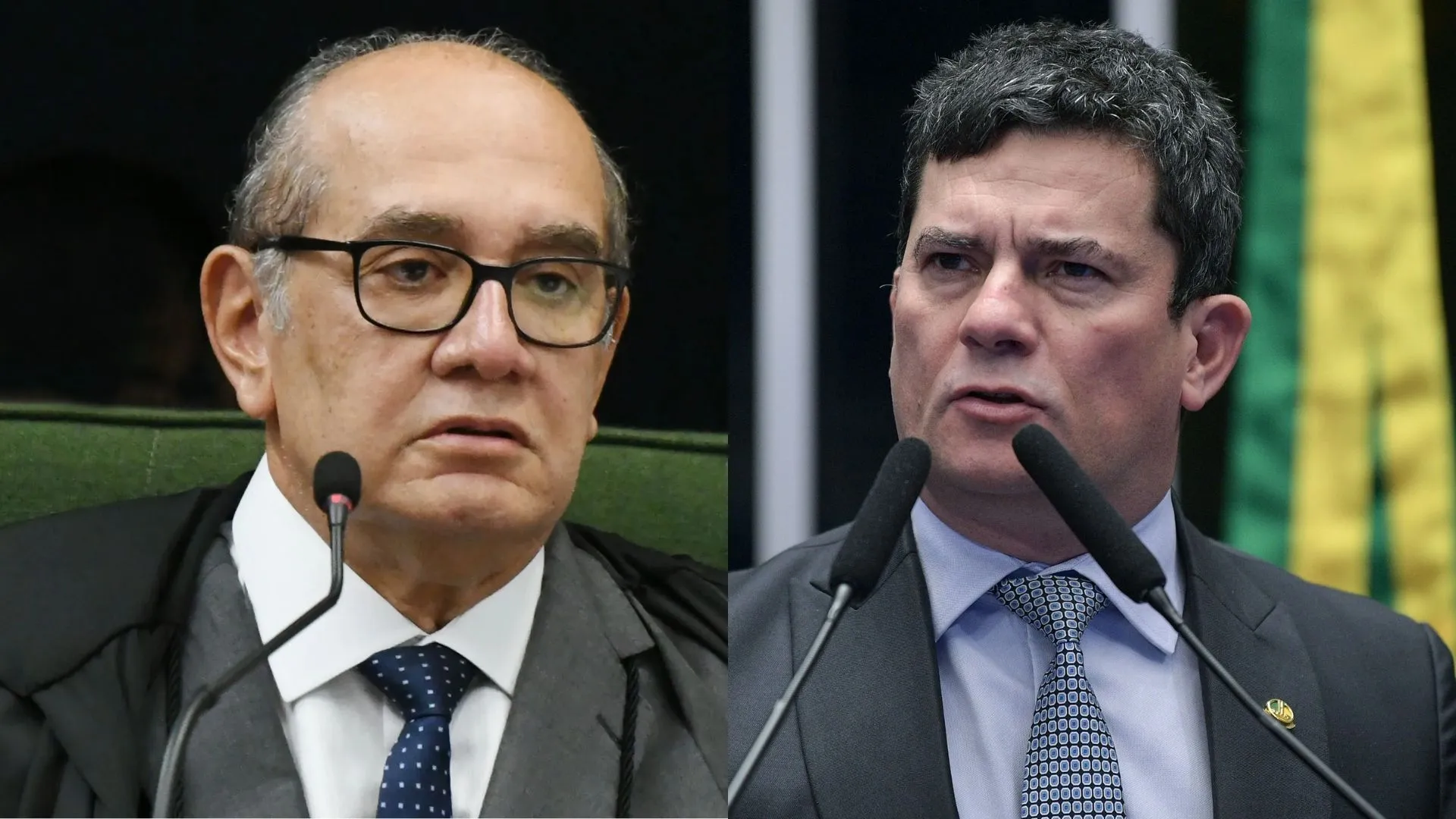 Gilmar Mendes e Sérgio Moro. (Foto: Reprodução)