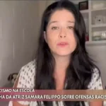 Samara Felippo em entrevista à Globo. Foto: reprodução