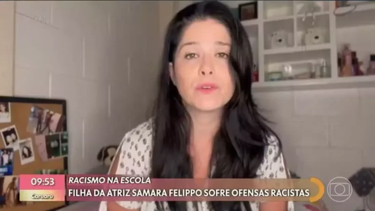 Samara Felippo em entrevista à Globo. Foto: reprodução