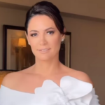 Michelle Bolsonaro com o vestido que usou na posse de Javier Milei - Foto: Reprodução Instagram