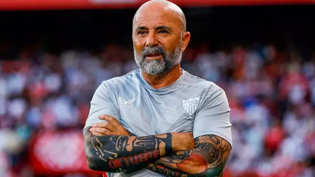 O técnico argentino Jorge Sampaoli, durante partida do Sevilla, em 2023. (Foto: Divulgação)