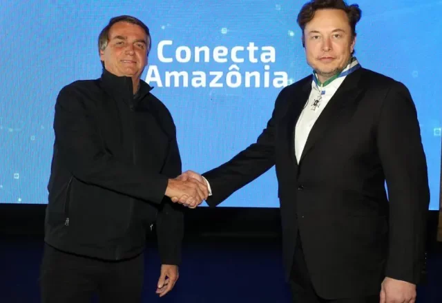 Jair Bolsonaro e Elon Musk. Foto: Reprodução