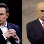 Elon Musk: o bilionário prossegue atacando Alexandre de Moraes no X. Fotomontagem