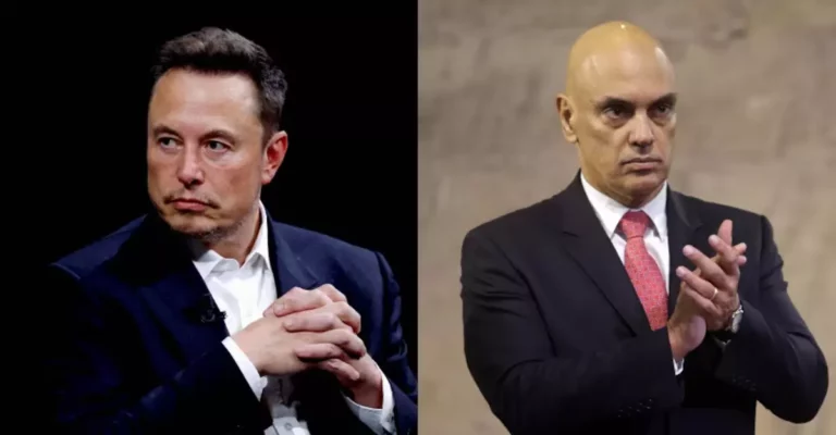 Elon Musk: o bilionário prossegue atacando Alexandre de Moraes no X. Fotomontagem