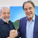 Presidente Luiz Inácio Lula da Silva com o cineasta Oliver Stone. Foto: Reprodução/Redes Sociais