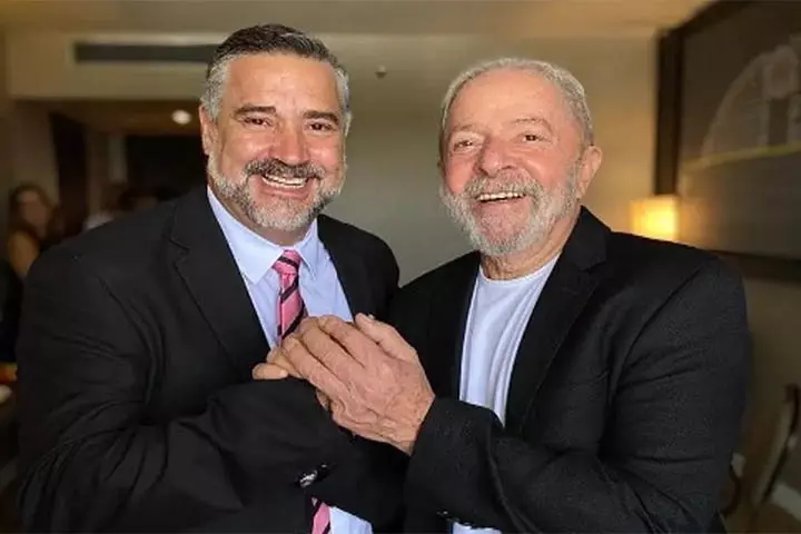 Paulo Pimenta e Lula. Foto: Ricardo Stuckert/PR