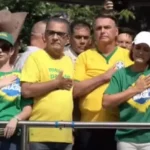 O pastor Silas Malafaia e o ex-presidente Jair Bolsonaro em ato na Avenida Paulista no fim de fevereiro. Foto: Reprodução