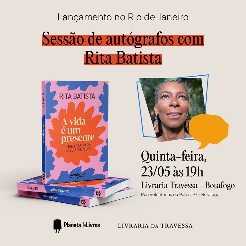 Rita Batista lança seu primeiro livro no Rio de Janeiro