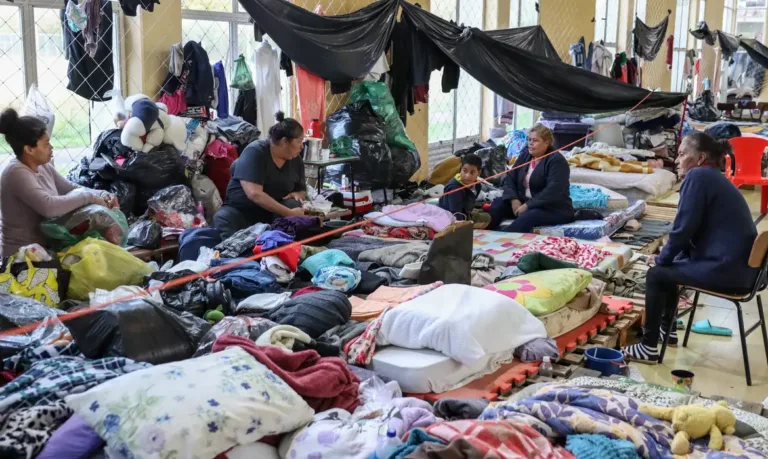 Abrigos no RS. Foto: Divulgação