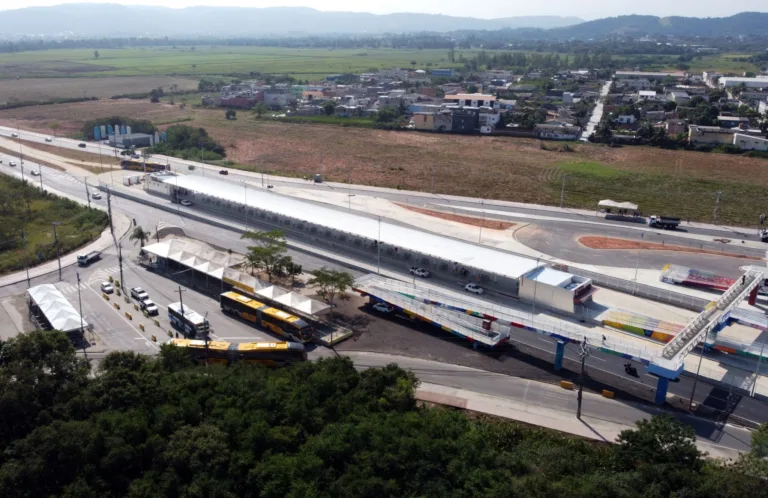 Terminal Mato Alto em Guaratiba, parte da Nova Transoeste, inaugurado pela Prefeitura do Rio. Foto: Reprodução