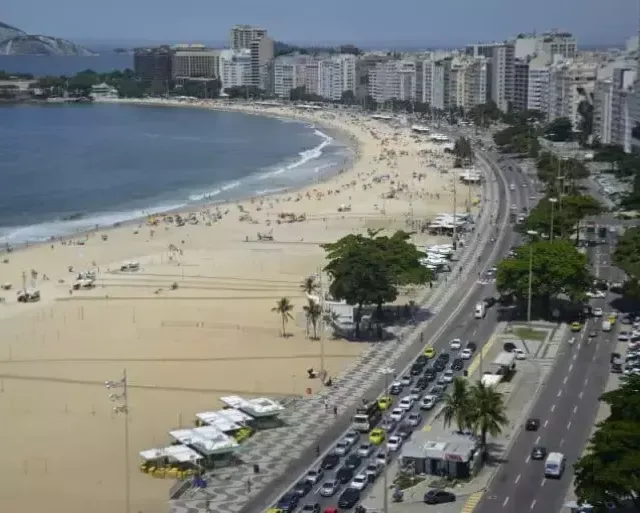 A praia de Copacabana, no Rio de Janeiro. Foto: reprodução