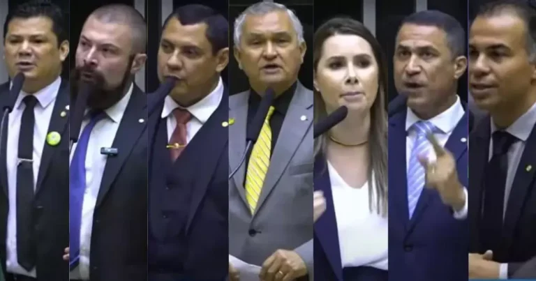 Parlamentares que disseminaram fakes news sobre o RS no Plenário. Foto: reprodução