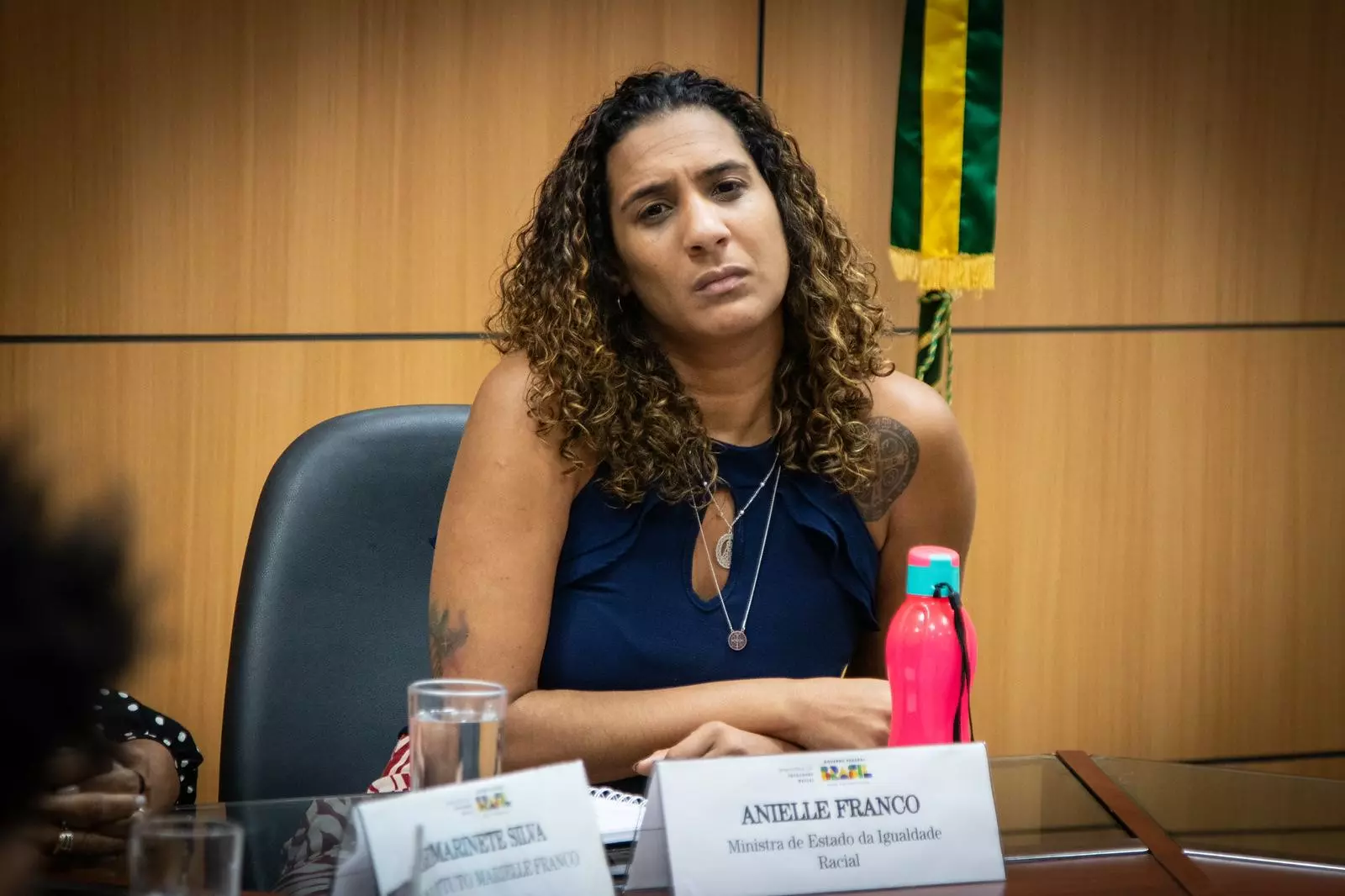 A ministra da Igualdade Racial, Anielle Franco. Reprodução