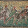 Os três Reis Magos, mosaico bizantino na Basílica de Santo Apolinário Novo, Ravena, Itália. Créditos: Wikimedia Commons