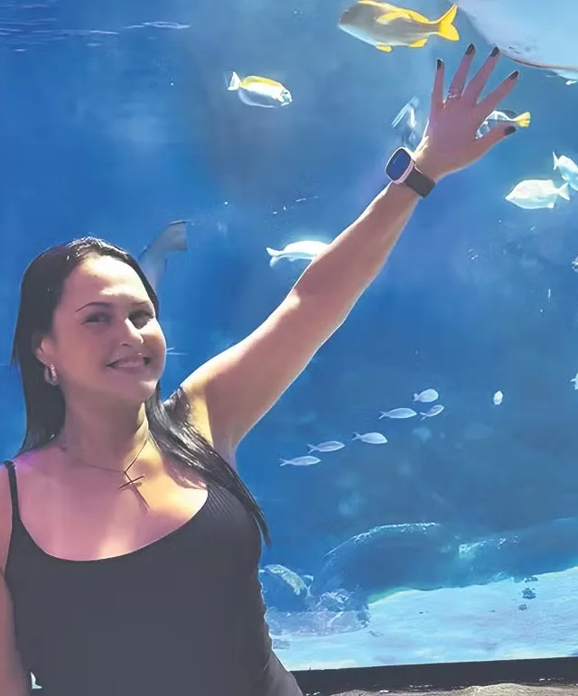 Antes de desaparecer, Anic visitou um parque aquático em Balneário Camboriú com o marido e amigos. Foto: Reprodução