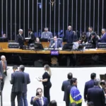 Congresso Nacional em Brasília durante sessão de votação sobre saídas temporárias de presos.