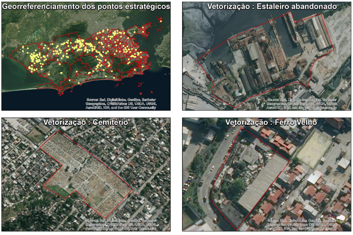 Identificação e delimitação de pontos estratégicos por imagens de satélite