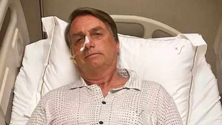 O ex-presidente Jair Bolsonaro internado em hospital. Foto: Reprodução