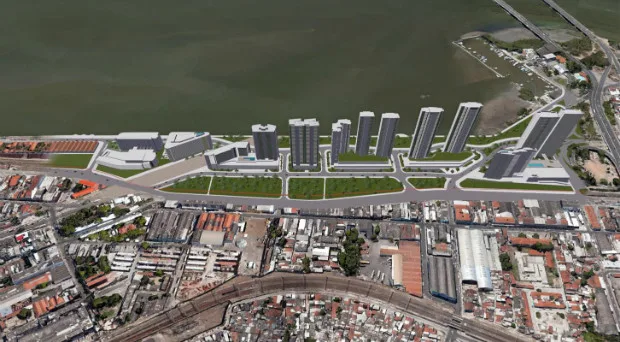 Vista do novo Projeto Novo Recife “Redesenho”. Fonte: ArchDaily
