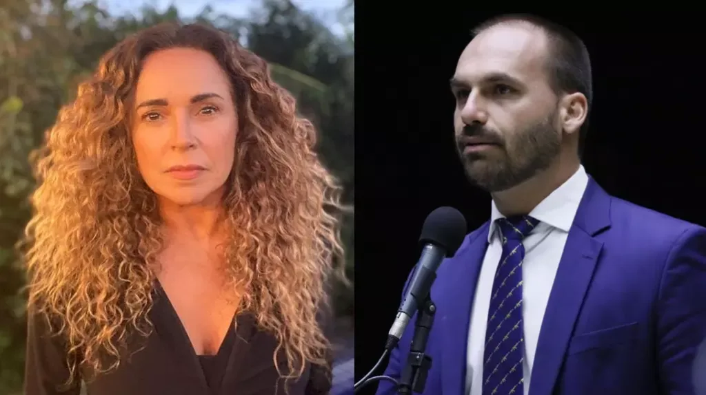 Daniela Mercury e Eduardo Bolsonaro. Foto: reprodução