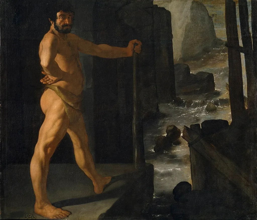 “Hércules desvia o curso do rio Alfeu”, de Francisco de Zurbarán (1634) Fonte: Wikimédia Commons / Museo del Prado
