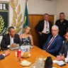 O capitão Davi Lima Sousa em reunião com representantes do governo de Minas Gerais. Foto: Reprodução