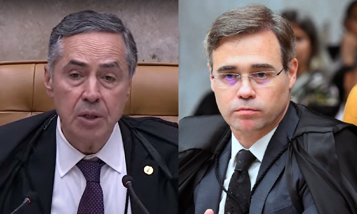 Os ministros Barroso e André Mendonça. Foto: reprodução