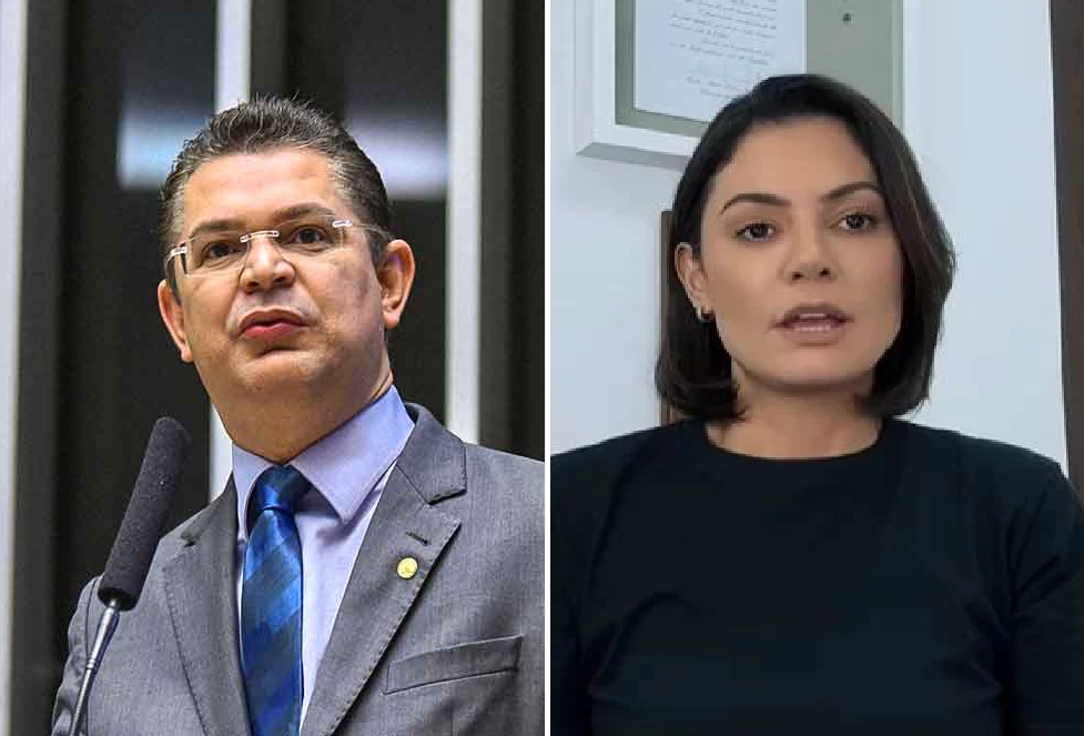 Sóstenes Cavalcante e Michelle Bolsonaro. Foto: reprodução