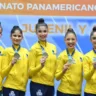 Seleção brasileira celebra as 12 medalhas conquistadas no Campeonato Pan-Americano de Ginástica Rítmica.