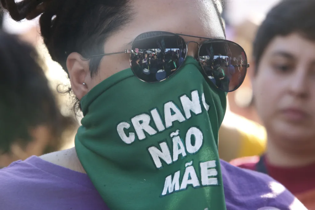 São Paulo SP 23/06/202 Ato no MASP contra o Projeto de Lei (PL) 1.904/24, que equipara o aborto de gestação acima de 22 semanas ao homicídio. Foto Paulo Pinto/Agencia Brasil
