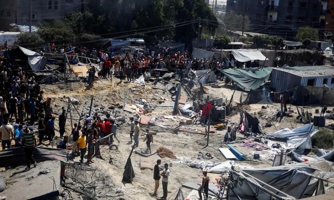 Destroços na Faixa de Gaza. Foto: Divulgação