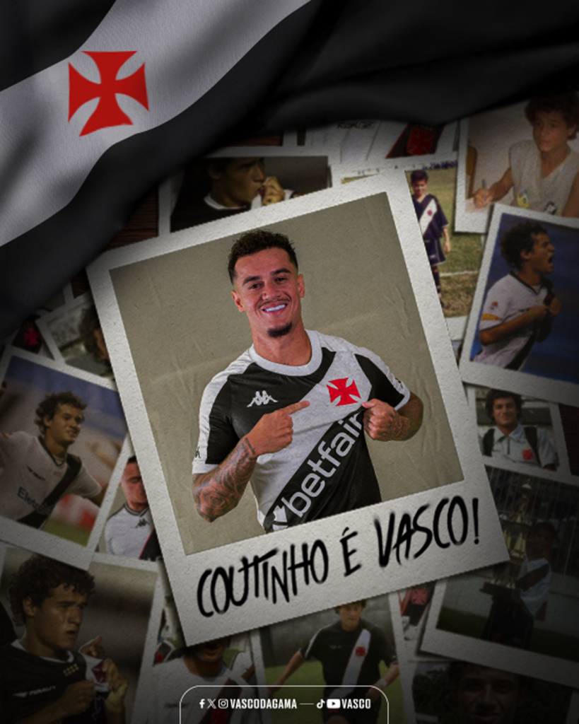 Vasco anuncia retorno de Philippe Coutinho