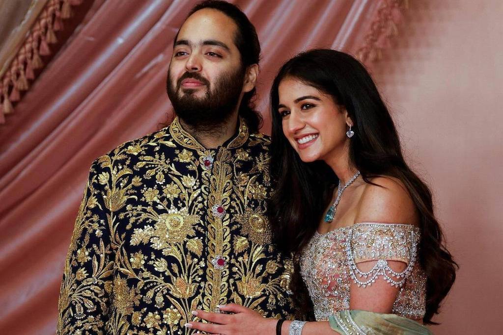 Os noivos Anant Ambani e Radhika Merchant. Foto: Reprodução