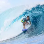 Gabriel Medina participa de treino nas ondas de Teahupoo, no Taiti; brasileiro inicia neste sábado (27) inédita caminhada para conquistar o ouro. Foto: William Lucas/COB