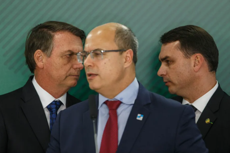 Wilson Witzel, Flávio e Jair Bolsonaro