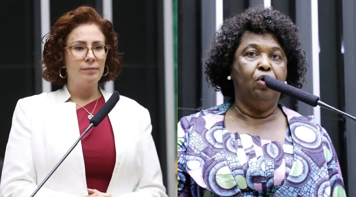 Carla Zambelli e Benedita da Silva. Foto: reprodução